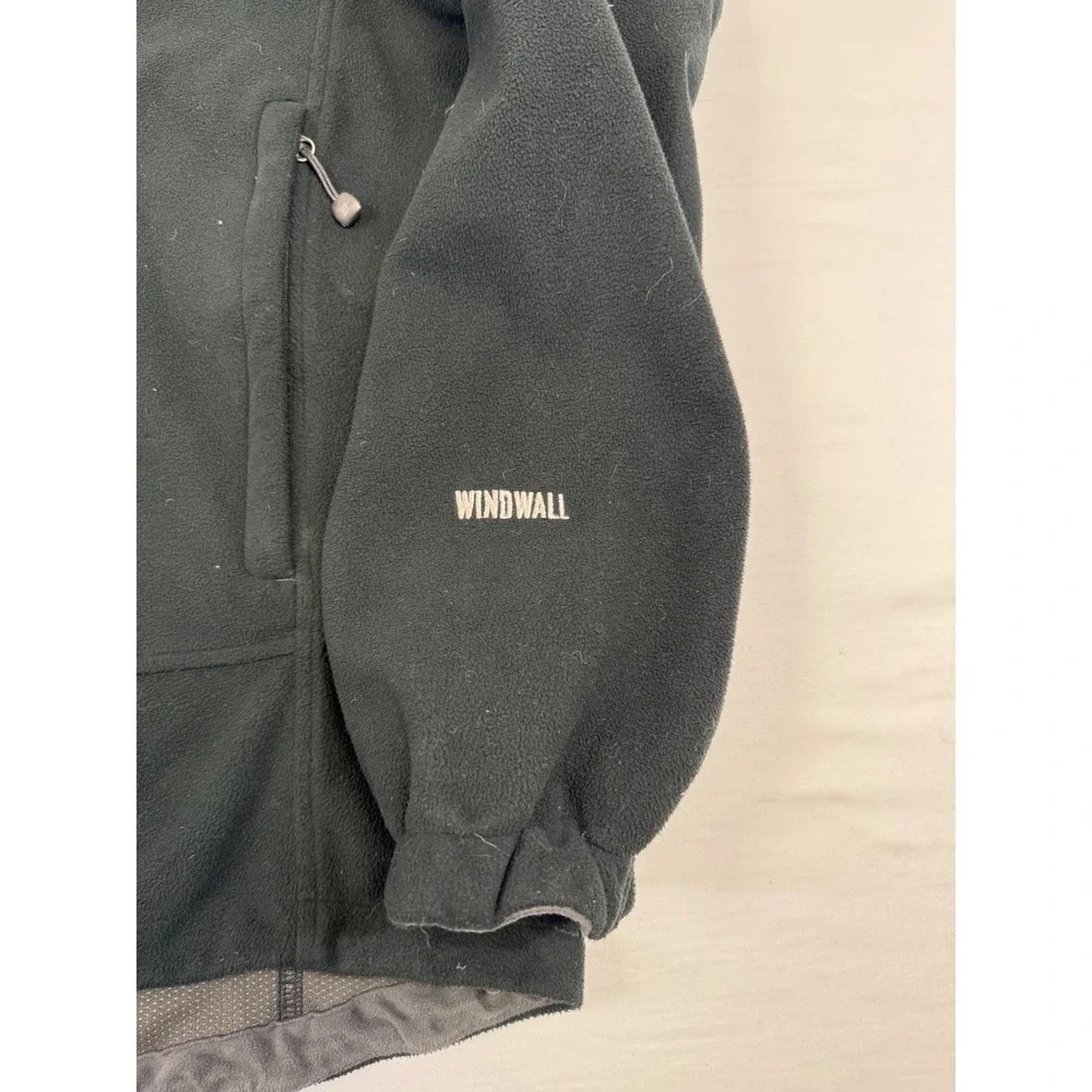 The North Face Mens WindWall Fleece Jacket Black Full Zip AAS2 Size Medium‎
